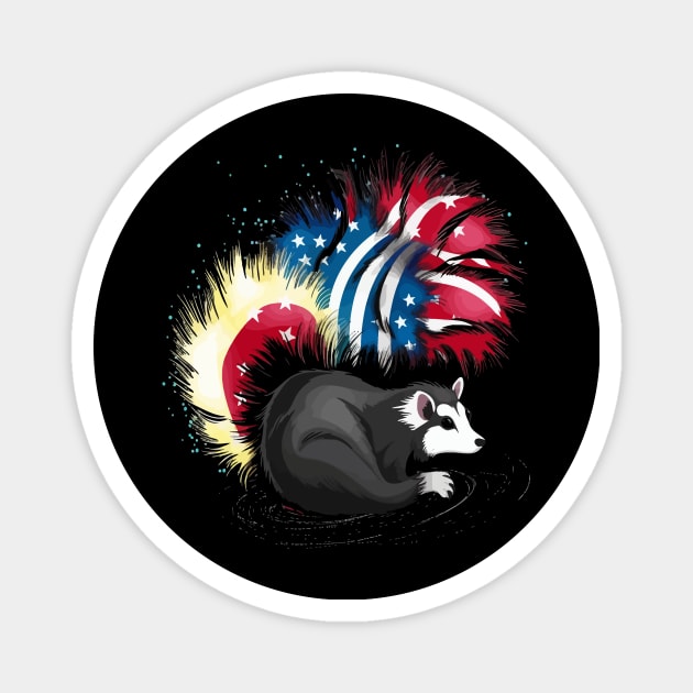 Patriotic Skunk Magnet by JH Mart